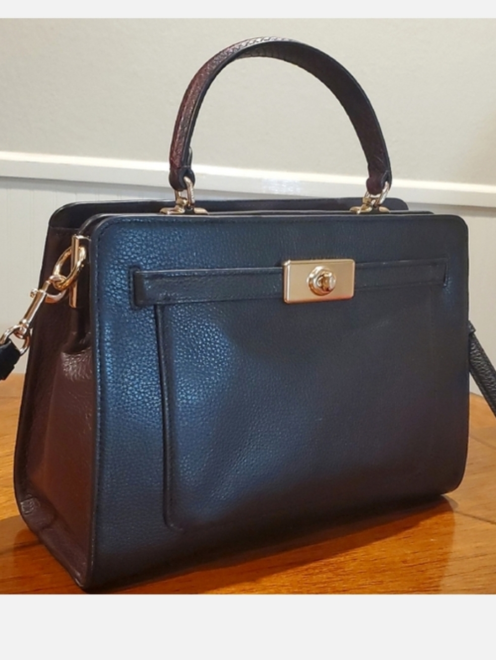 Coach Colorblock Lane Carryall with Snake Handle